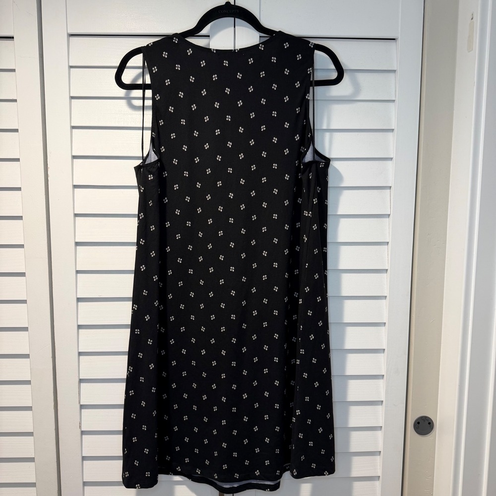 Workwear Office Nine‎ Britton Womens XL Black Floral Sleeveless Sheath Dress New - Picture 5 of 13